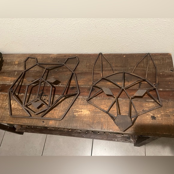 Hobby Lobby Geometric Bear and Fox Wall Decor - Black - Picture 4 of 4